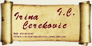 Irina Čereković vizit kartica